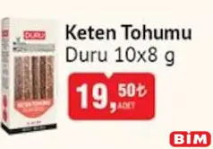 DURU KETEN TOHUMU 10X8 G fiyat ve kampanya bilgisi